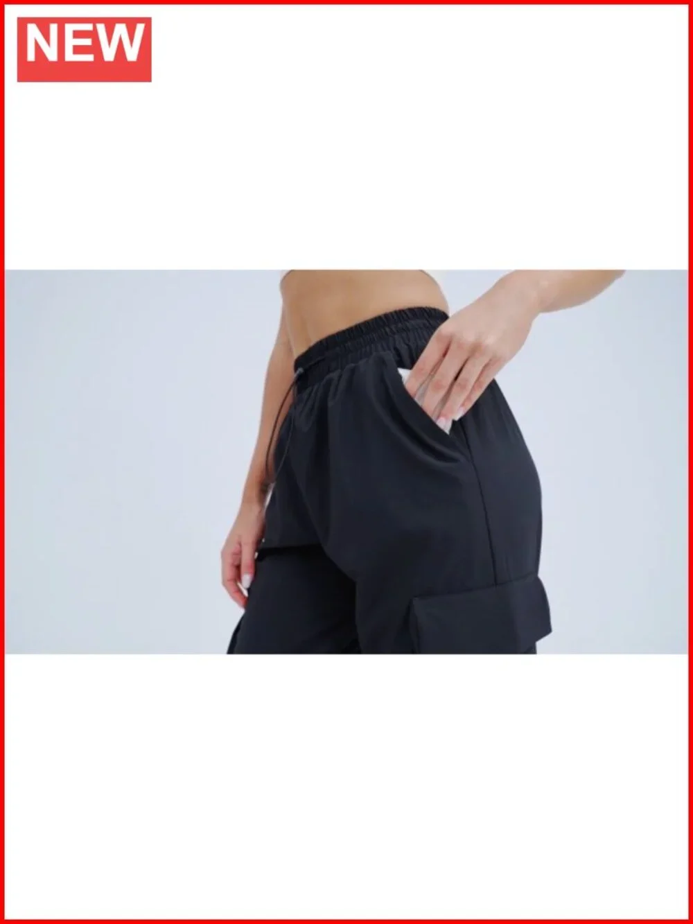 Womens Parachute Cargo Pockets Quick Dry Hiking Baggy Joggers